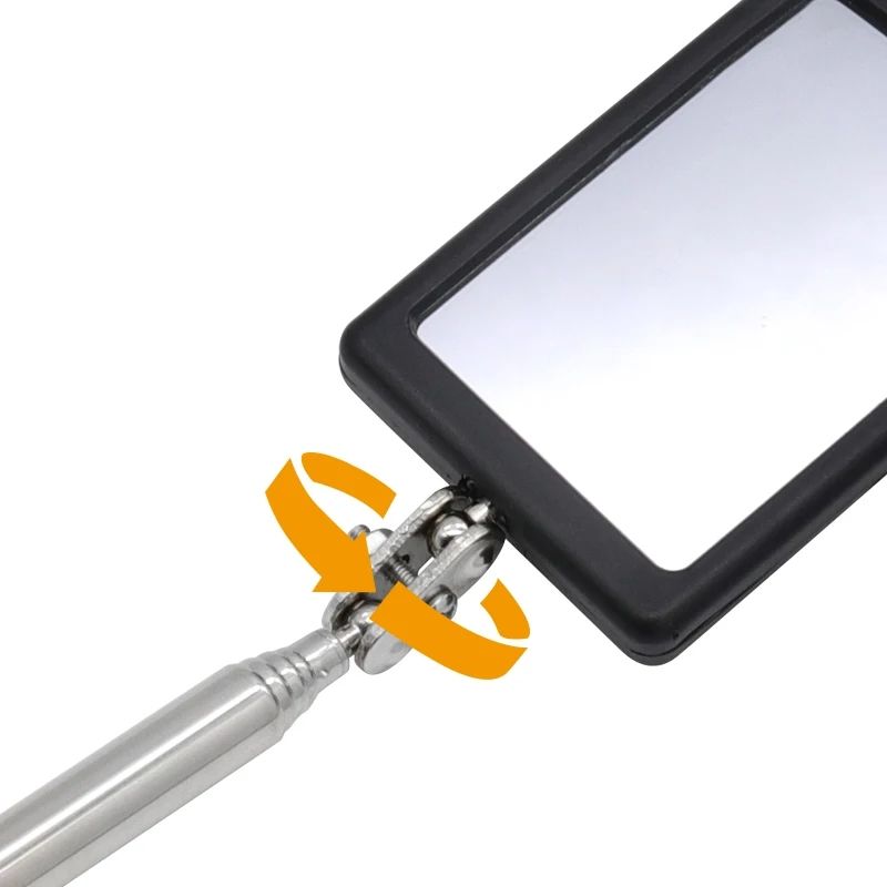 Telescoping Flexible Head Inspection Mirror Car Bottom with Light Adjustable Detection Magnification Security Checkpoint Parking Safety Vehicle Portable Mechanical Tool