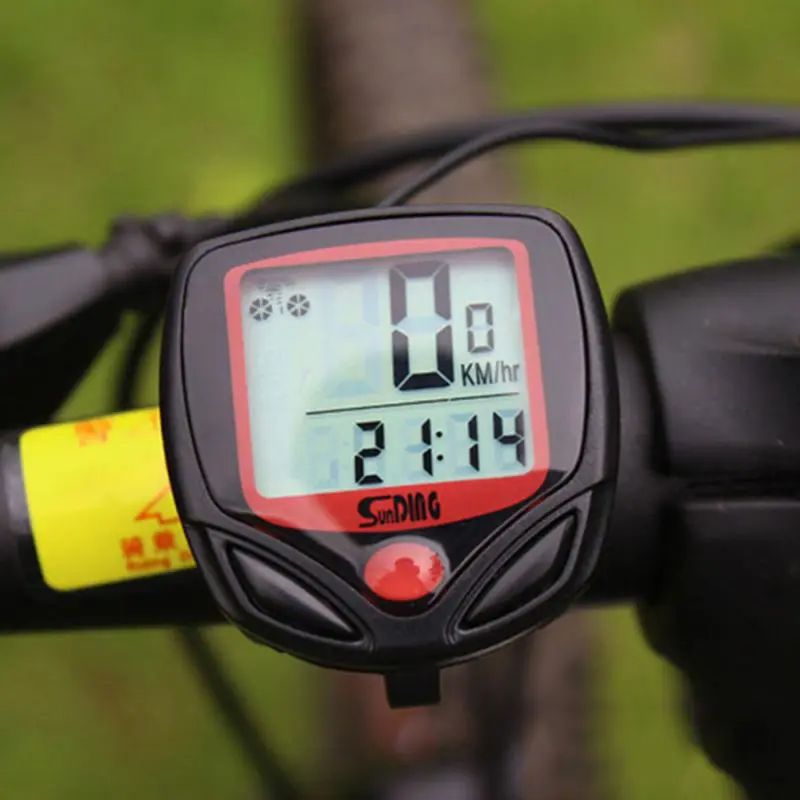SunDing LCD Digital Waterproof Bike Bicycle Computer Cycle Speedometer Odometer Wired Cycle Meter Speed Sensor Kph Mph Indoor Outdoor Exercise Rainproof With Battery Included