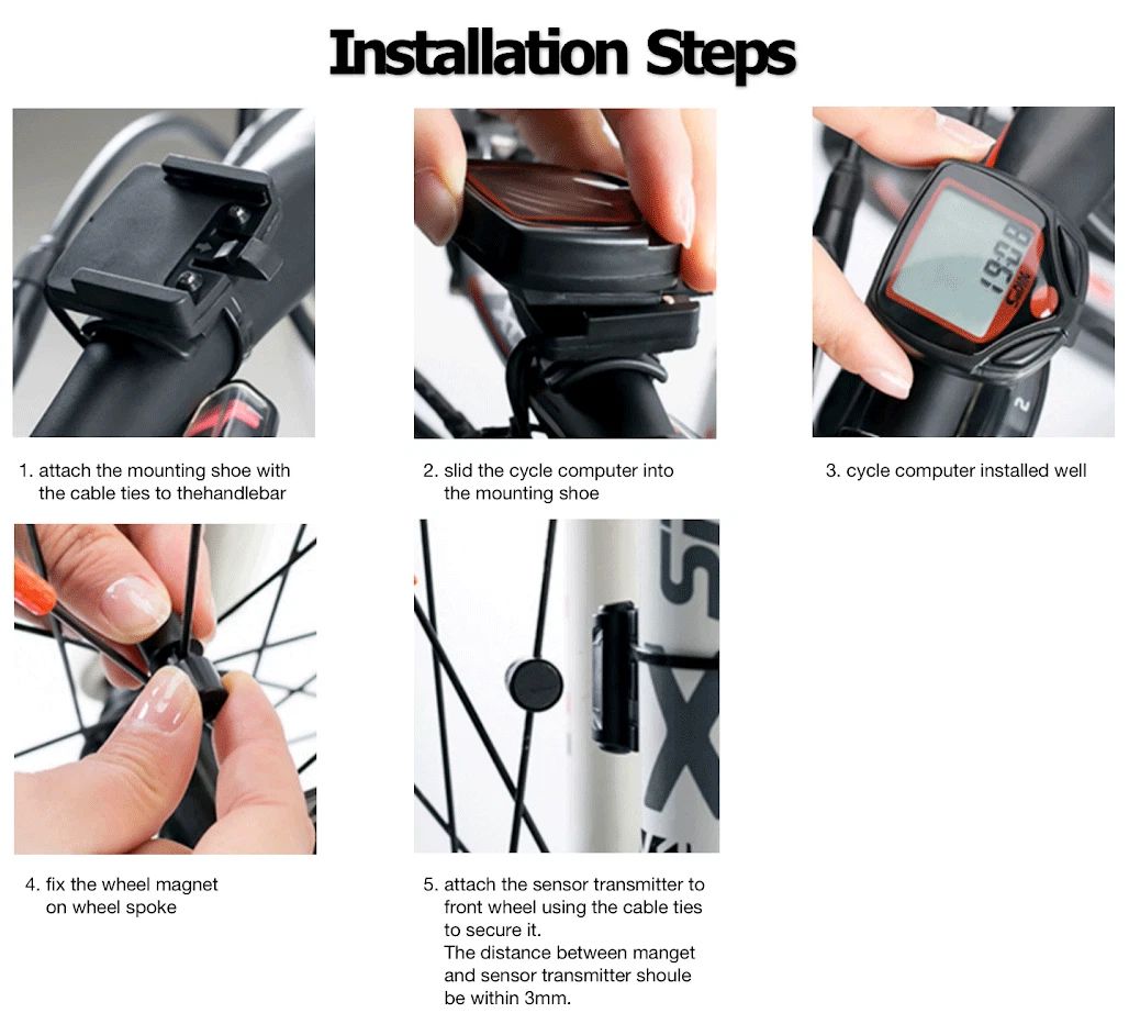 SunDing LCD Digital Waterproof Bike Bicycle Computer Cycle Speedometer Odometer Wired Cycle Meter Speed Sensor Kph Mph Indoor Outdoor Exercise Rainproof With Battery Included