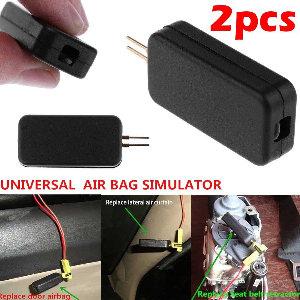 2pcs Car SRS Airbag Simulator Tester, Universal Emulator Bypass Resistor, Fault Finding Maintenance and Repair Tool, Auto Air Bag Diagnostic Scanner Testing Instrument for SUV Truck