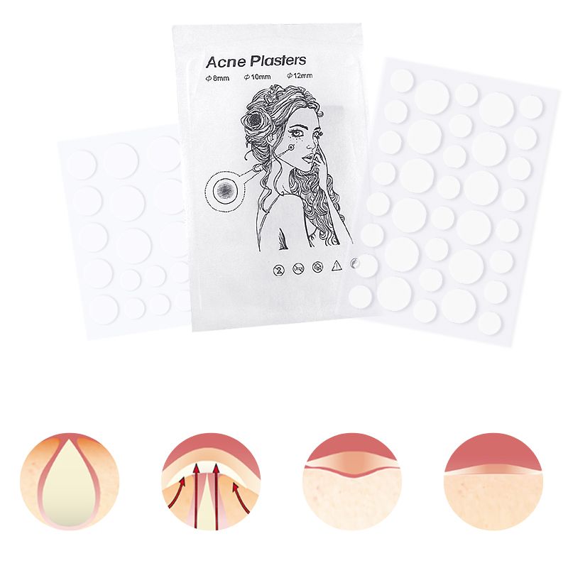 Pimple Patches, 36 Spot Patches, Hydrocolloid Patches, Invisible Acne Stickers for Skin Treatment (8mm, 10mm, 12mm)