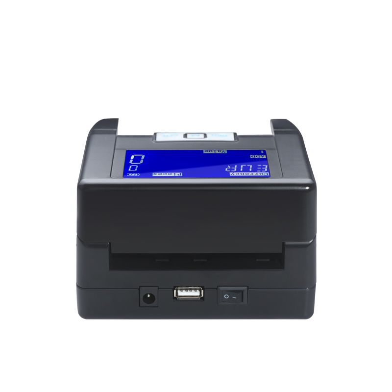 Portable Currency Detector with UV/MG/IR/DD Money Bank Note Tester for US Dollar, Euros & Great Britain Sterling Pound Rechargeable Battery Counterfeit Bill Testing Machine USD, EUR, GBP LCD FT-D300