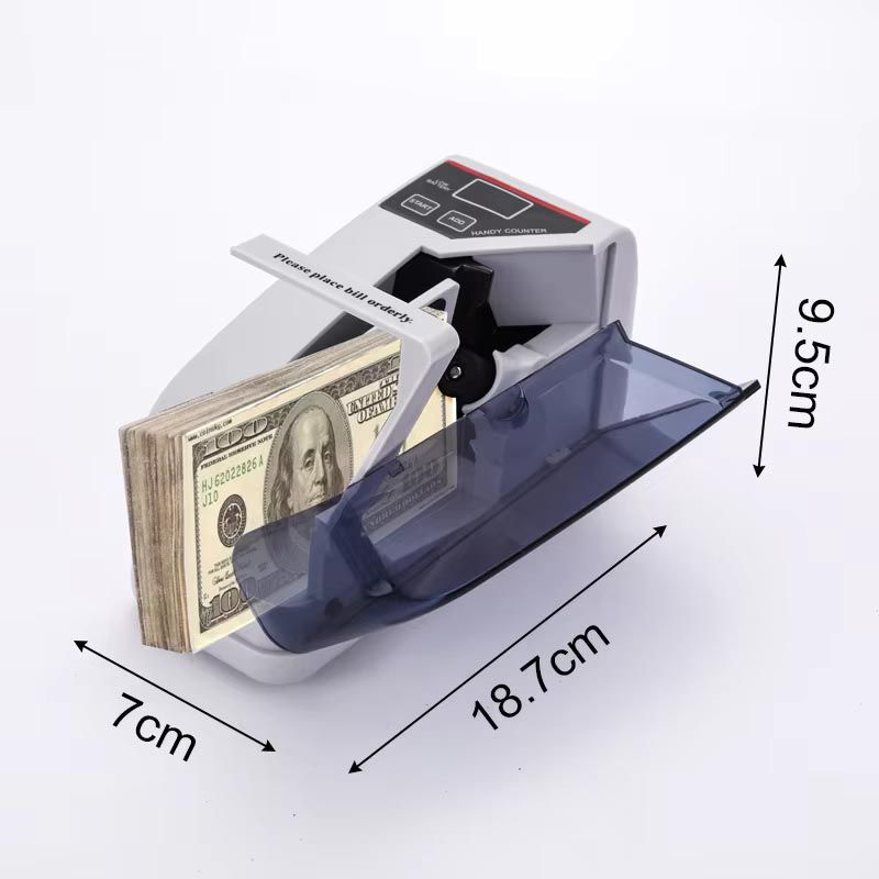 Handy Mini Money Counter Portable Money for All Bank Notes Currencies Easy to Use Banknote Bill Counting Machine FT-V30