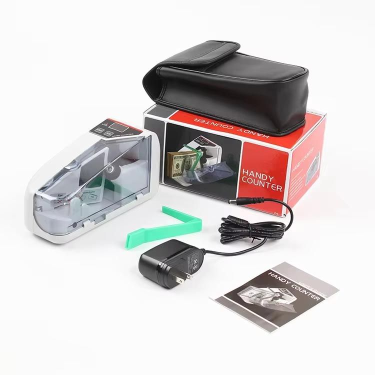 Handy Mini Money Counter Portable Money for All Bank Notes Currencies Easy to Use Banknote Bill Counting Machine FT-V30