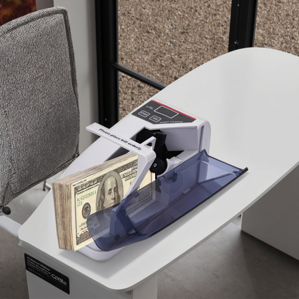 V30 Professional Portable Mini Bill Counter Easy to Use for Various Shop Environments Money Banknotes Counting Suitable for All Currency KSH, USD, GBP, Euros etc.  with LED Display Ticket Counter Eas