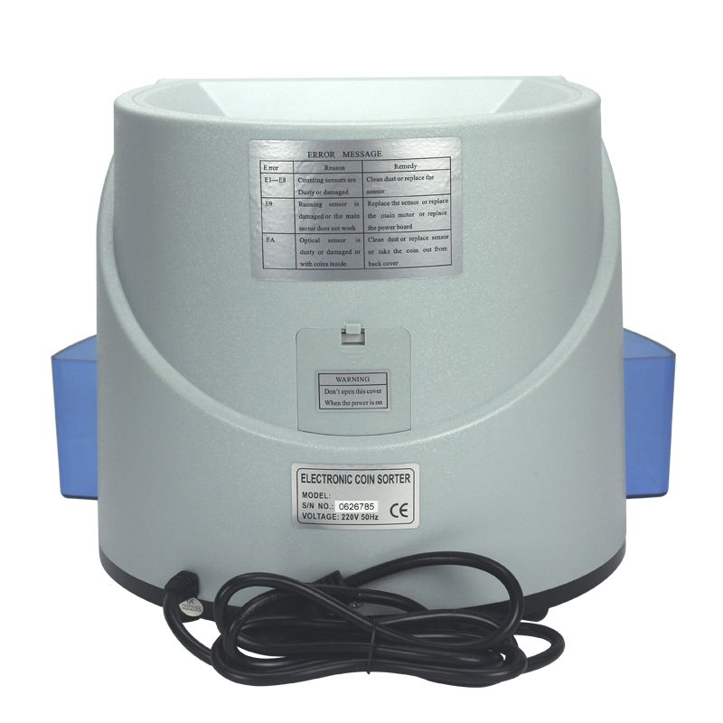 Coin Counter & Sorting Machine Automatic Electronic Money Sorter Roller with LCD Display  500-800 Hopper Capacity Bank Kenyan Currency