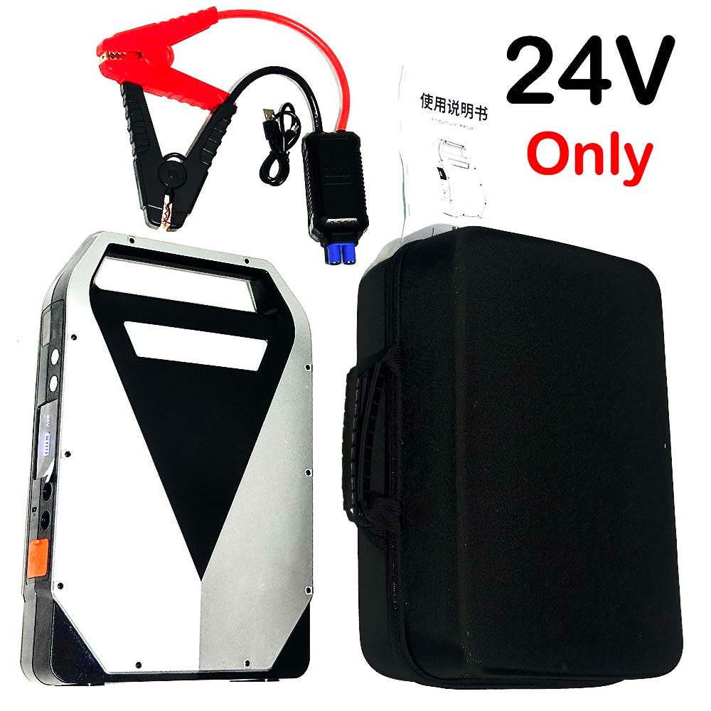 24V Car Truck Jump Starter Emergency Battery Jumpstarter 54400mAh Power Supply for Heavy Duty Volts Booster Machinery/Lorry Starting Pack for All Gas/Diesel Engines Batteries, Portable Jumpers Cables