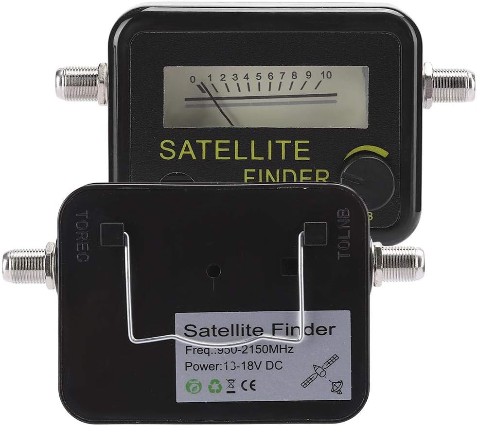 Satellite Finder TV Antenna Strength Meter Portable Satelite Finder Dish Net Work Analog Mini Digital SAT Finder, with LNB to REC Connector C Band Lnb - Lnb Ku Band