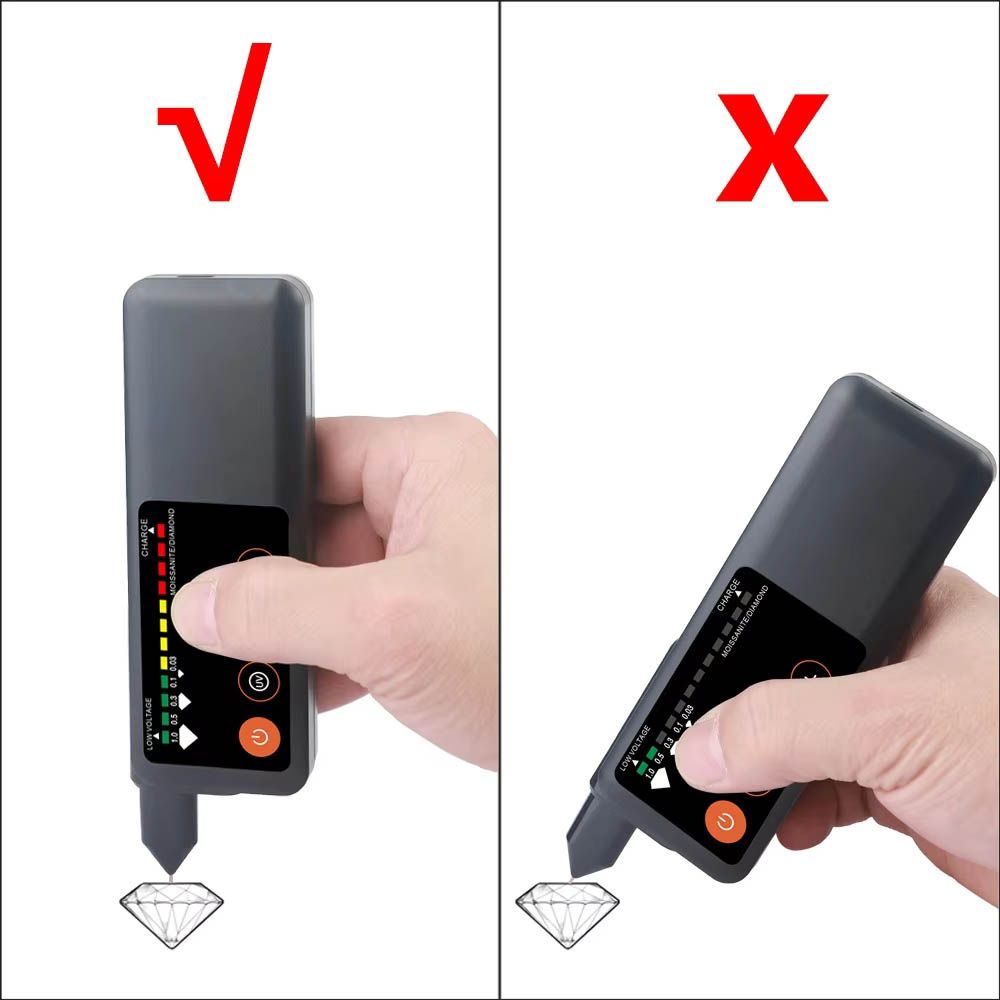 Professional Grade Rechargeable Diamond Tester Pen High Accuracy Type-C Moissanite Thermal Conductivity, UV Hardness Testing, Jade, Jadeite, Crystal Fast Gemstone Selector LED Indicator Jewelry Berkem