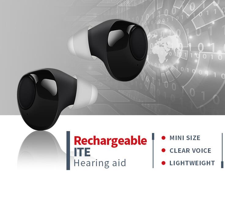 Wireless Rechargeable Hearing Aid Earing Sound Amplifier Channels Digital A39 ITE High Quality Mini OTC Invisible in Ear Seniors Appareil Auditif Medical