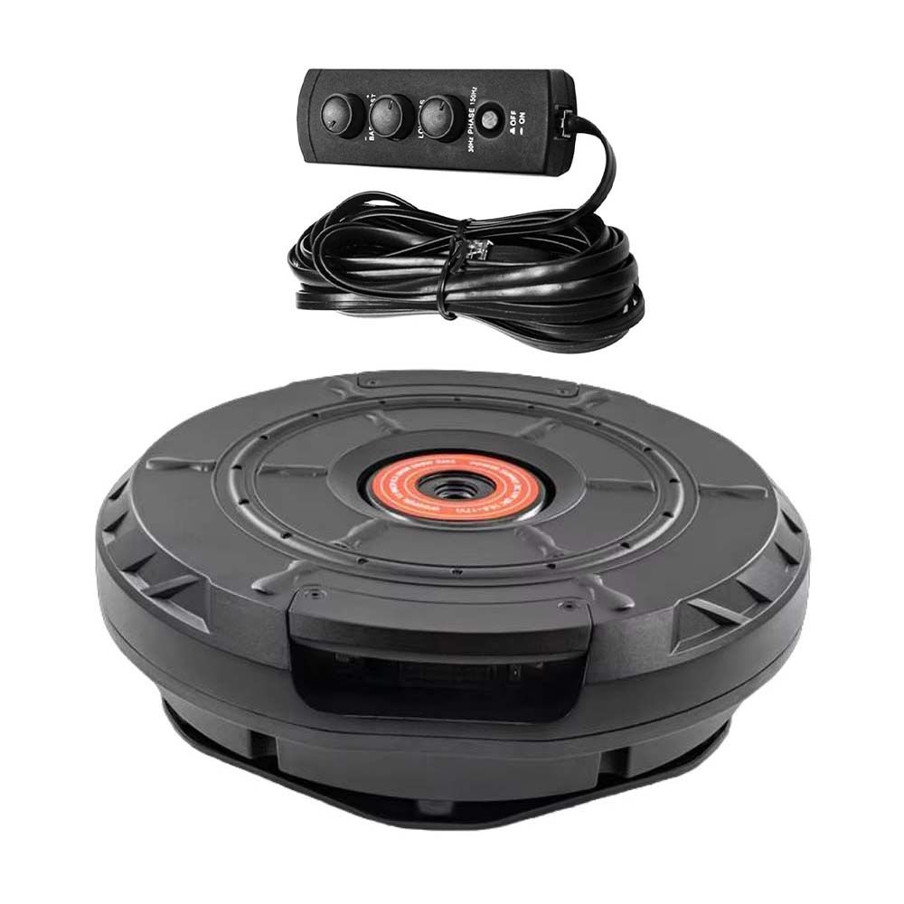 Woofer 12 Inch Active Car Spare Tire Subwoofer High Performance Bass with Built-In Amplifier for Car Truck Boot Shallow Mount 400W - 600W Peak Powerful Bass Speaker with Low Pass Filter