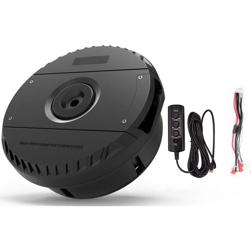 11 Inch Bass Speaker Car Spare Tyre Audio Powered Subwoofer with Built-in Amplifier Boot Trunk Tire Modify Car Audio System Powerful High Performance Sub Woofer