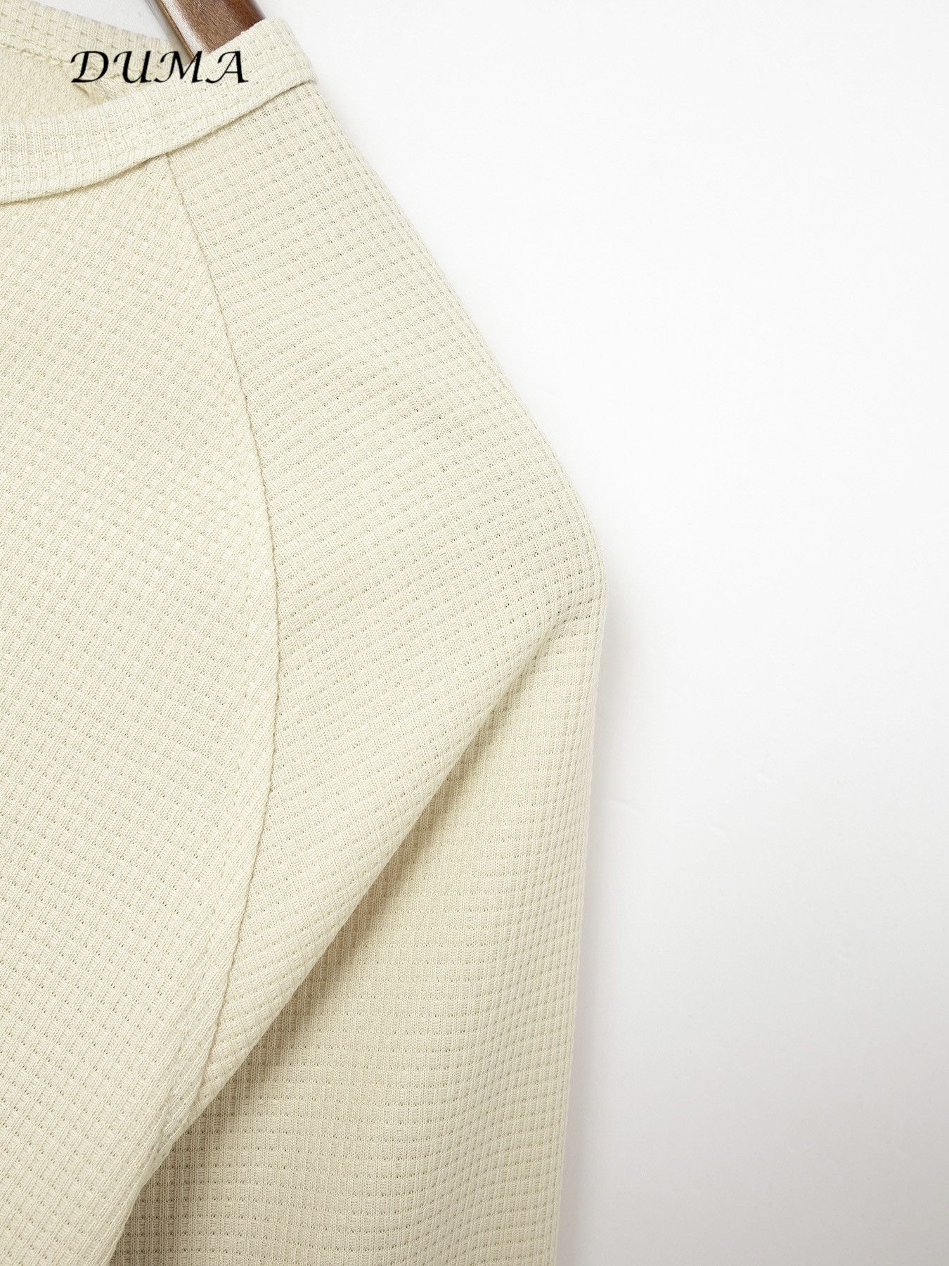 "DUMA"men's wear Solid color set Huafuge Henry's shirt Long sleeved T-shirt+pants Two piece set