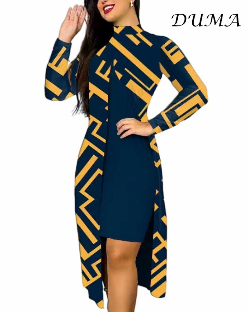 "DUMA"autumn temperament commute Long sleeves Dress