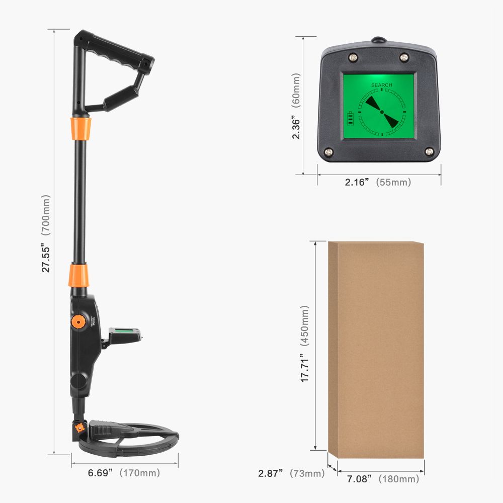 MD1008A Metal Detector Outdoor Treasure Hunt Metal Inspection Exploration Coin Metal Detector Children's Treasure Hunt Detector