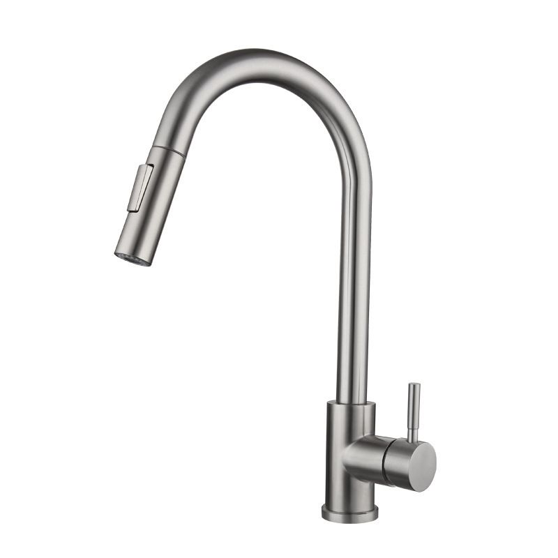 Stainless steel smart touch sensing hot and cold pull-out kitchen faucet, vegetable washing basin sink faucet