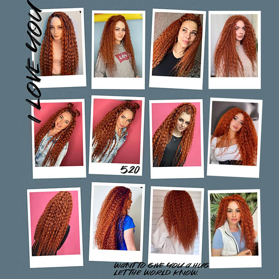 Ocean Wave Crochet Hair 32 Inch Long Deep Wave Braiding Hair Synthetic Curly Crochet Hair Extensions For Black Women