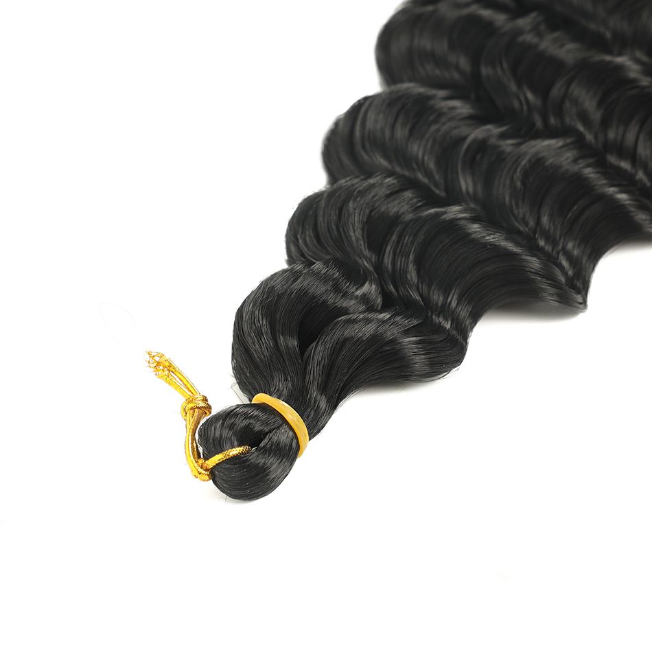 Ocean Wave Crochet Hair 32 Inch Long Deep Wave Braiding Hair Synthetic Curly Crochet Hair Extensions For Black Women