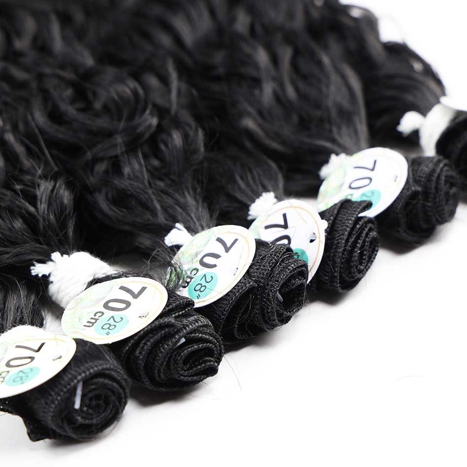 Synthetic Kinky Curly Hair Bundles Long Jerry Curly Hair Weave Anjo Plus Hair Extensions Organic Ice Silk High Quality Weaving 9PCS/300grams Full A Head