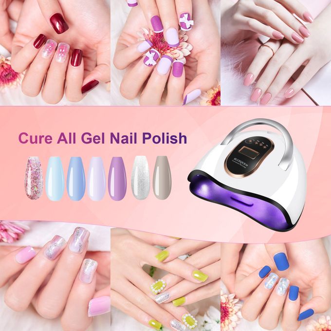 168W LED UV Nail Lamp Kits Fast Dryers 4 Timer Setting
