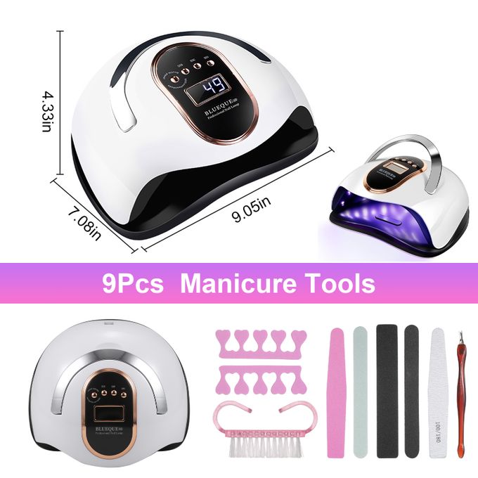 168W LED UV Nail Lamp Kits Fast Dryers 4 Timer Setting