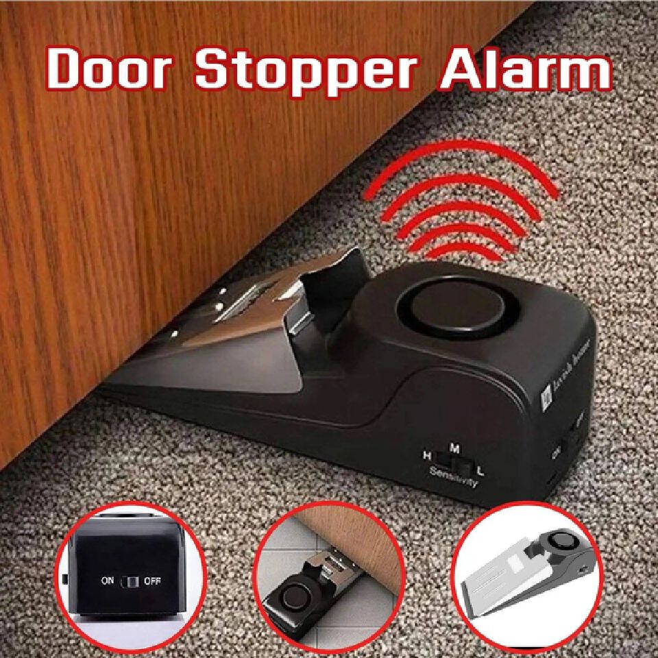 125 DB Anti-theft Burglar Stop System Security Home Alarm System Door Block Blocking Home Wedge Stopper Shaped Safety Stop