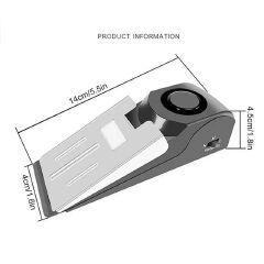 125 DB Anti-theft Burglar Stop System Security Home Alarm System Door Block Blocking Home Wedge Stopper Shaped Safety Stop