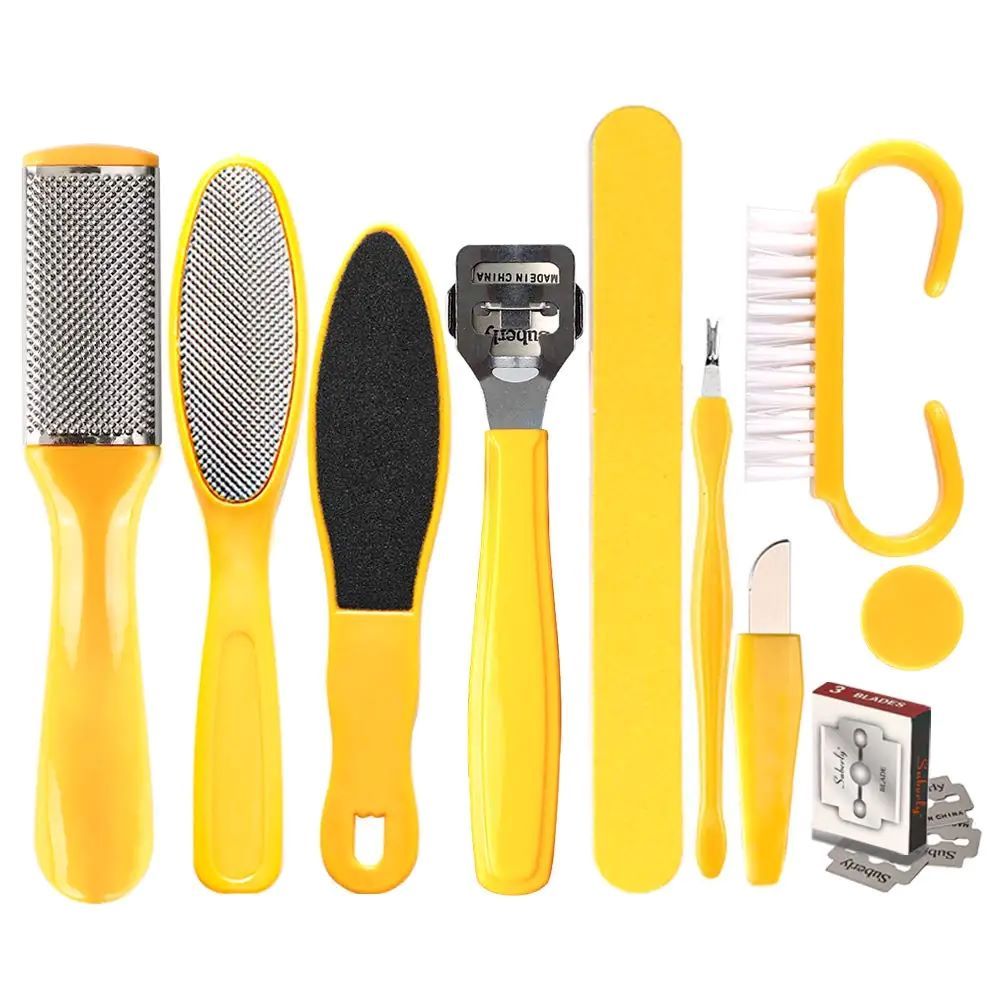 10 In 1 Professional Pedicure Tools Foot Rubbing Board Set Foot Grinding Dead Skin Pedicure Exfoliating Tool For Foot Skin Care Foot Health