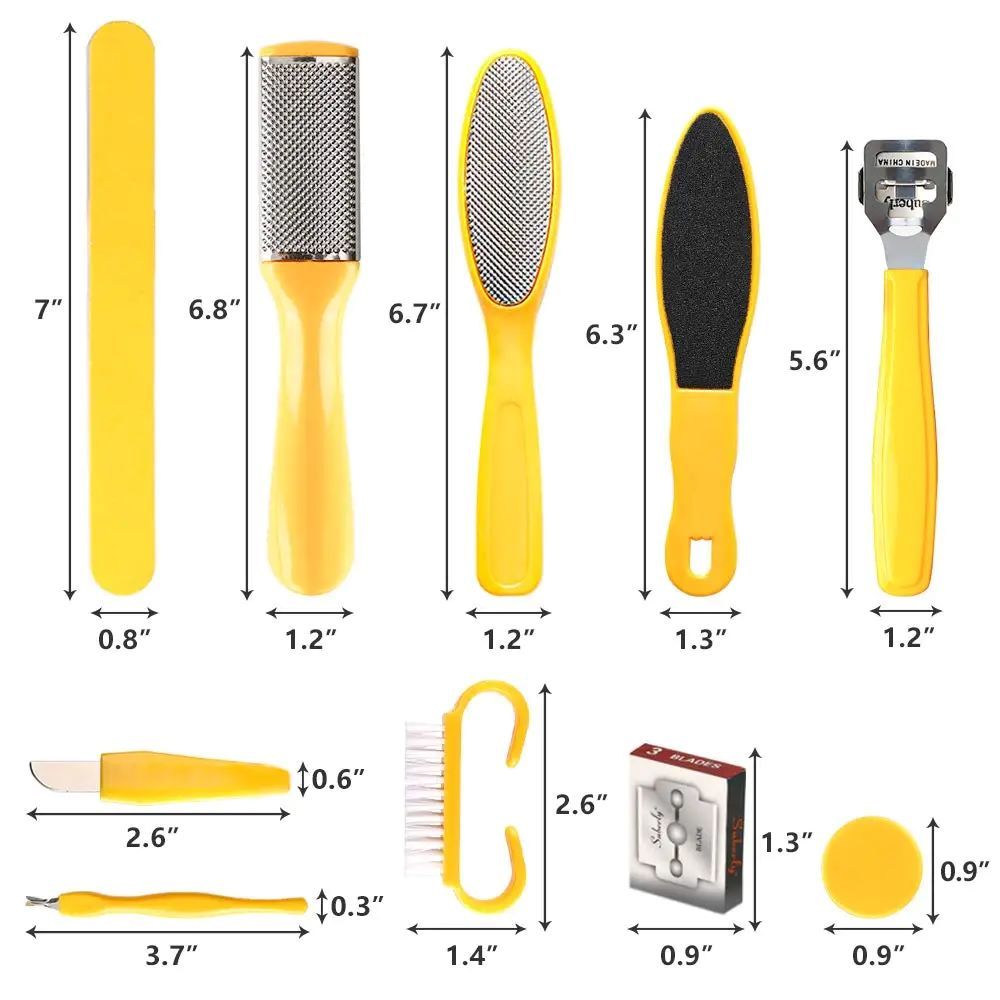 10 In 1 Professional Pedicure Tools Foot Rubbing Board Set Foot Grinding Dead Skin Pedicure Exfoliating Tool For Foot Skin Care Foot Health