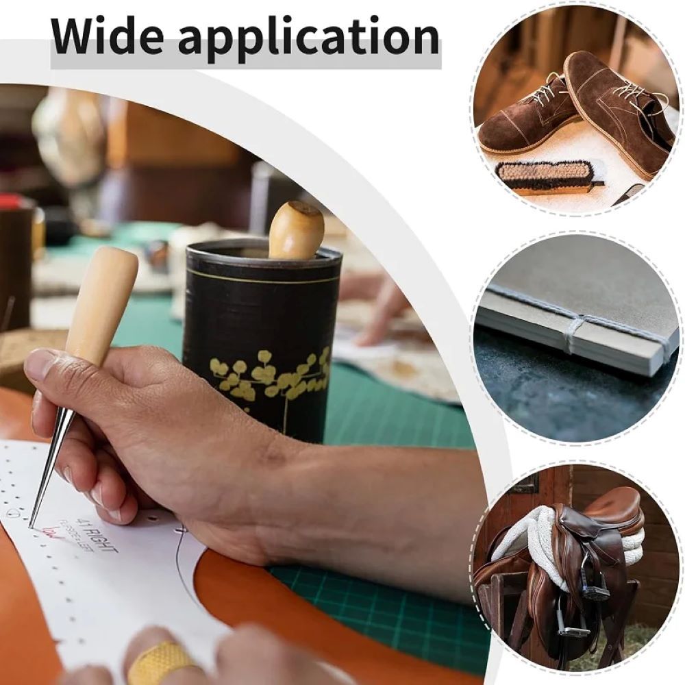 28PCS  Leather Sewing Tools Kit With Waxed Thread And Needles Awl Professional DIY Leather Handmade Craft Accessories Set Sewing Tool Repair Kits