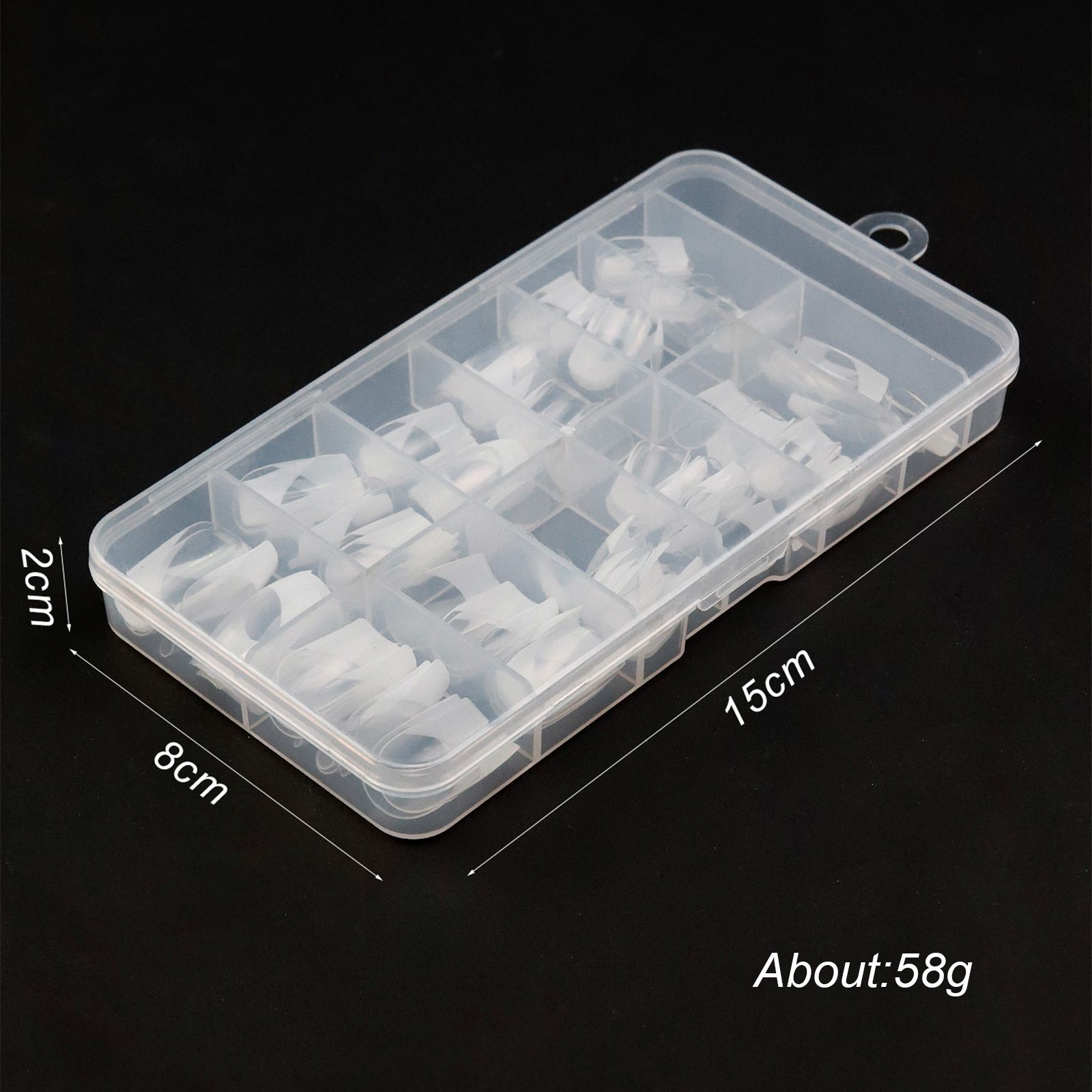 120pcs/Boxed Acrylic French False Nails Multicolor Square Almond Nail Tips Full Cover Removable Mixed Size Press On Nails False Nails Accessories