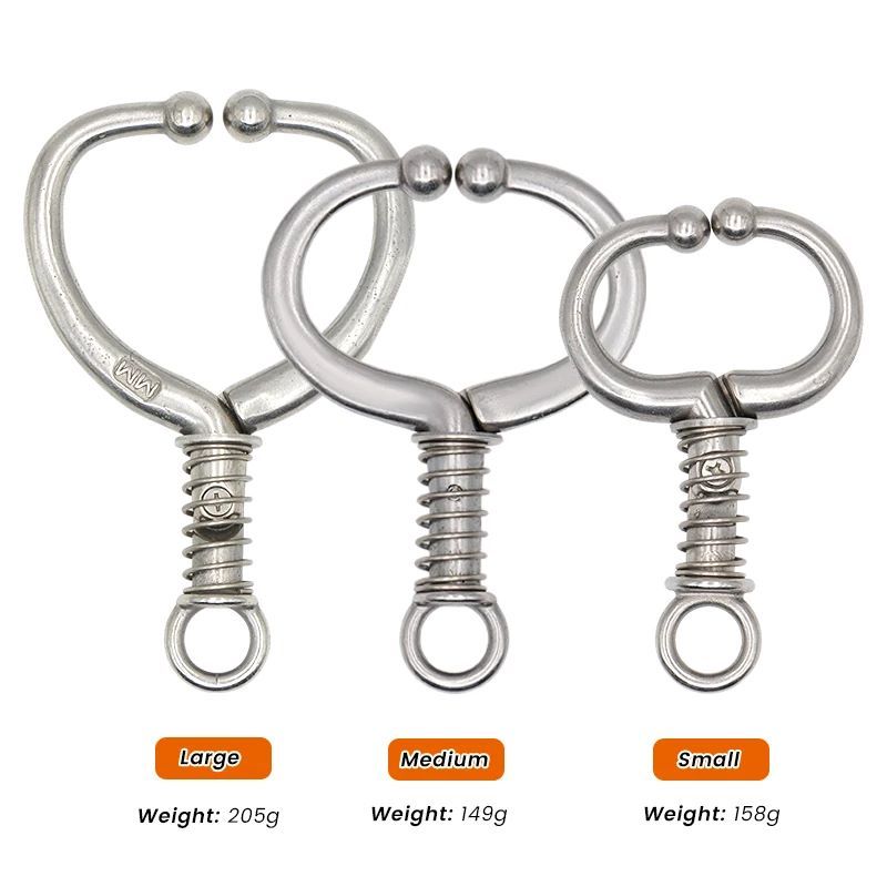 Stainless Steel Automatic Cow Spring Nose Pliers Cattle Nose Plier Nose Clamp Traction Cattle Rings Livestock Farm Animals Tools Harnesses