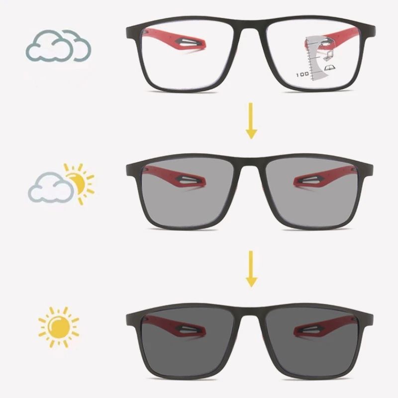 New Trendy TR90 Photochromic Multifocal Reading Glasses 3 in 1 Outdoor Bifocal Sunglasses Sports Anti Blue Near Far Eyeglasses
New Trendy TR90 Photochromic Multifocal Reading Glasses 3 in 1 Outdoor Bi
