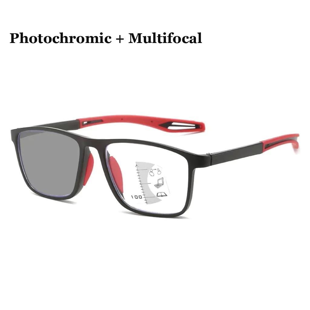New Trendy TR90 Photochromic Multifocal Reading Glasses 3 in 1 Outdoor Bifocal Sunglasses Sports Anti Blue Near Far Eyeglasses
New Trendy TR90 Photochromic Multifocal Reading Glasses 3 in 1 Outdoor Bi