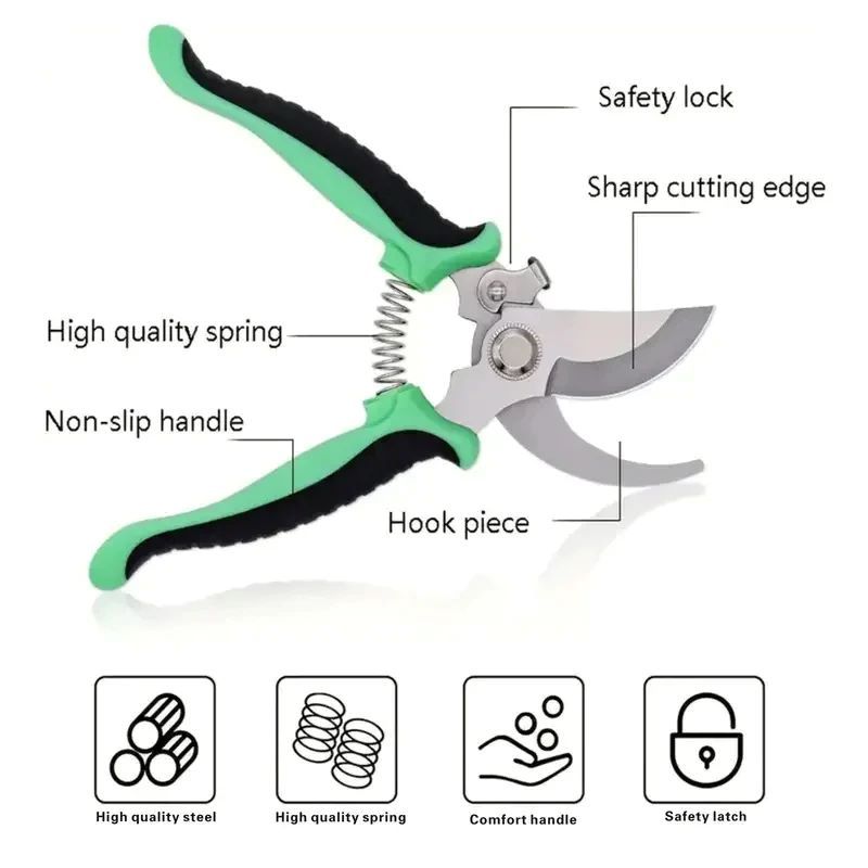 Horticultural Scissors Bird Beak Shape Branch Pruning Labor Saving Pruning Stainless Steel Picking Multifunctional Gardening Tools