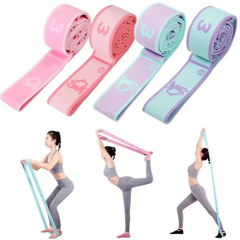 1 piece Resistance Band Yoga Auxiliary Stretching Belt Adult Latin Training Elastic Bands Beginner Pilates Dance Loop Fitness Tension