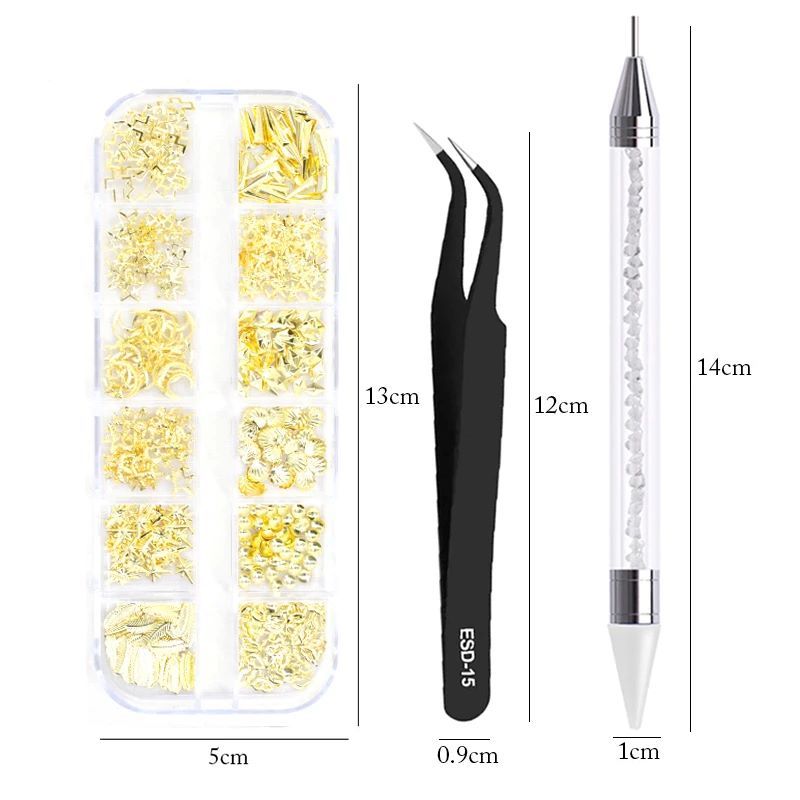 3Pcs/Set Nails Art Accesorios Multi-Size Rhinestones 3D Crystal DIY Decorations Glitter Crystal Rivet Gem 3D Nail Supplies  False Nails Accessories