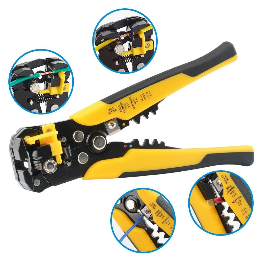 Professional Electrician Wire Hand Tool Terminal Set Cable Stripper Cutter Crimper Automatic Wire Crimping Stripping Plier Hand Tools
