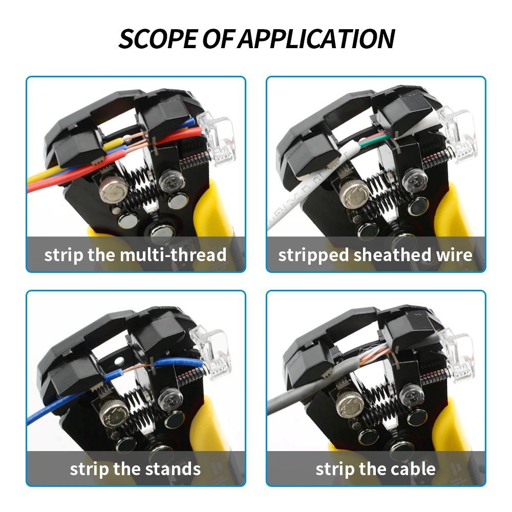 Professional Electrician Wire Hand Tool Terminal Set Cable Stripper Cutter Crimper Automatic Wire Crimping Stripping Plier Hand Tools
