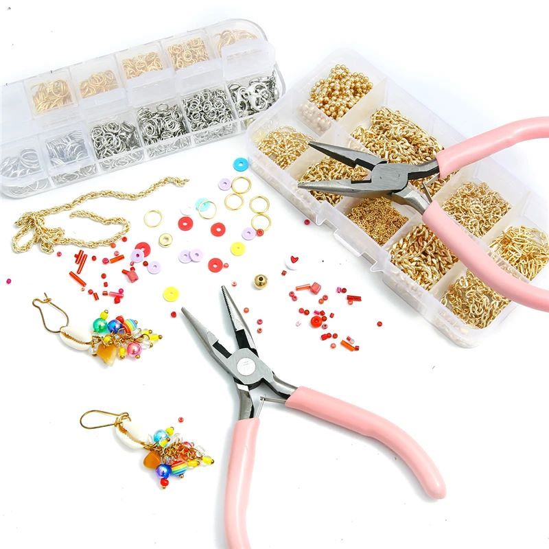 1 PCS Cute Pink Color Handle Anti-slip Splicing and Fixing Jewelry Pliers Tools & Equipment Kit for DIY Jewelery Making Needlework