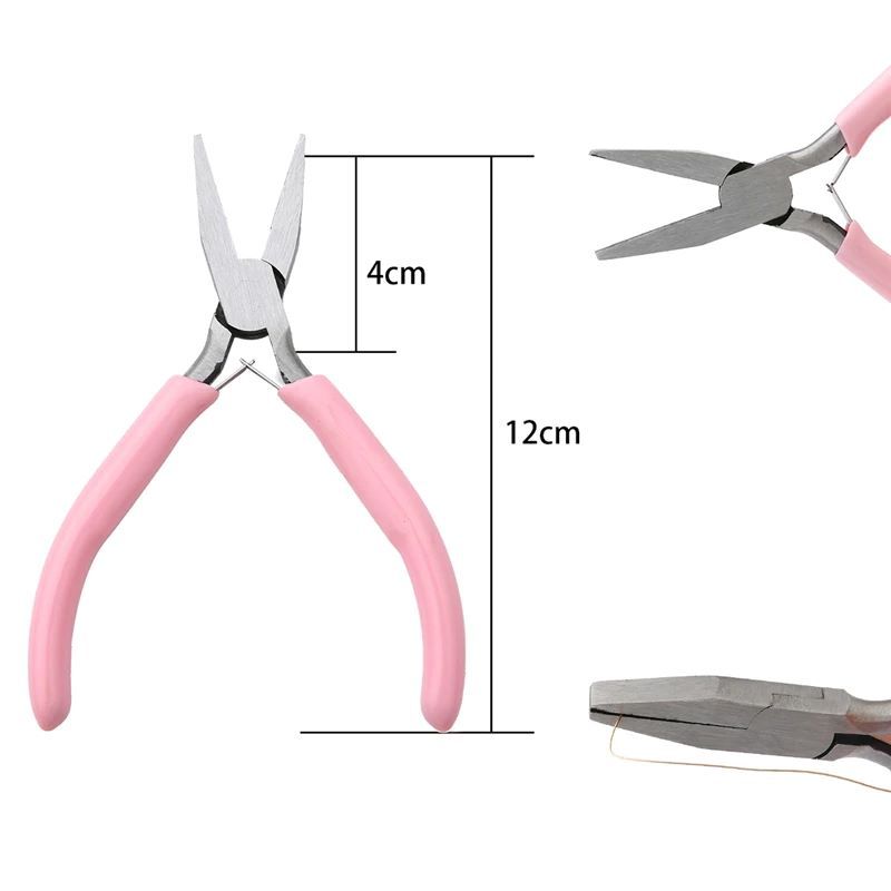 1 PCS Cute Pink Color Handle Anti-slip Splicing and Fixing Jewelry Pliers Tools & Equipment Kit for DIY Jewelery Making Needlework