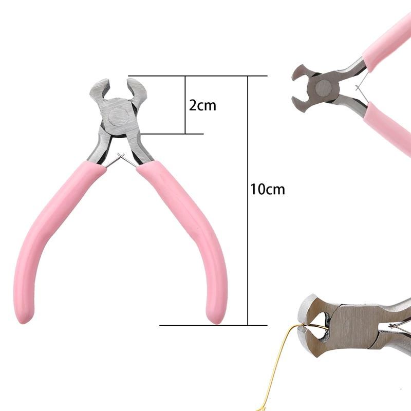 1 PCS Cute Pink Color Handle Anti-slip Splicing and Fixing Jewelry Pliers Tools & Equipment Kit for DIY Jewelery Making Needlework