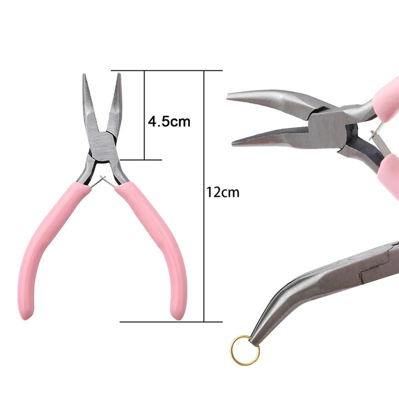 1 PCS Cute Pink Color Handle Anti-slip Splicing and Fixing Jewelry Pliers Tools & Equipment Kit for DIY Jewelery Making Needlework