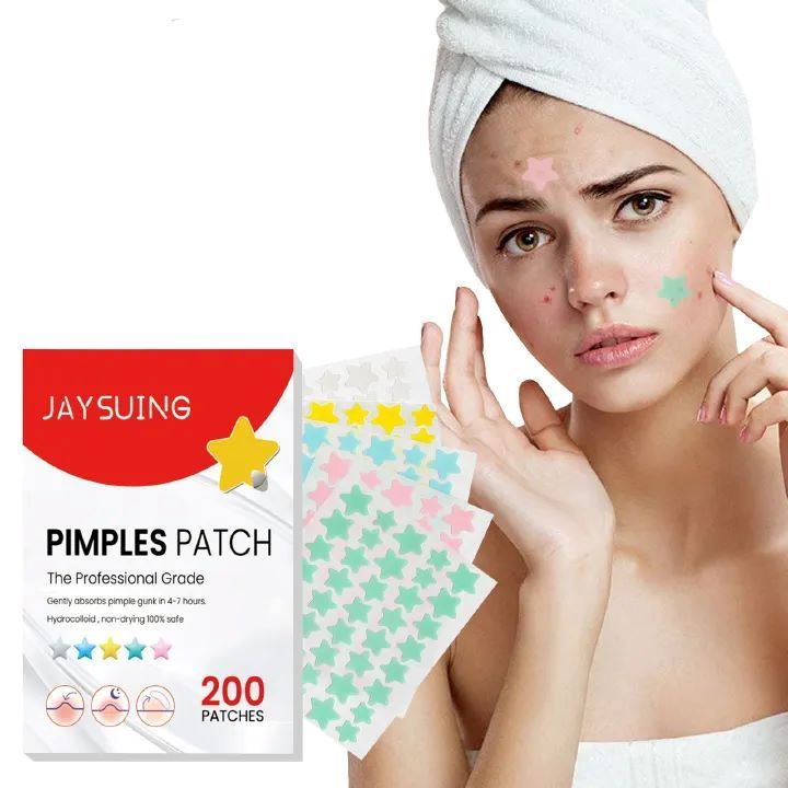 200pcs Pimple Patch Repair Acne Patch Facial Skin Care Fade Blemishes Pimple Marks Closed Acne Blemishes Cover Acne Pimple Repair Patch Acne Treatment Devices