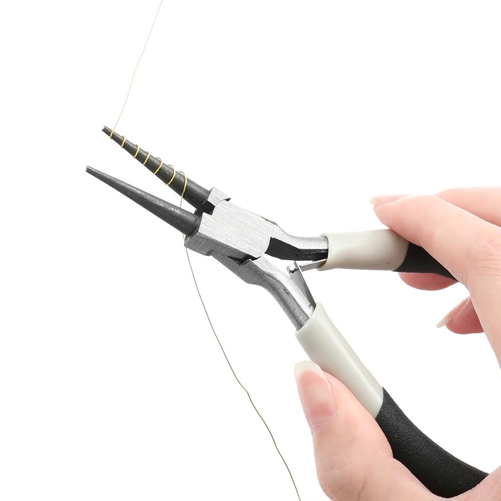 6pcs/Set Jewelry Pliers Tools Kit Needle Chain Round Nose Pliers Tweezers with Open Rings for DIY Jewelry Making Repair Tool Hand Tools