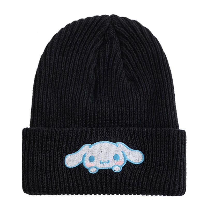 Hot Sale Saniro Hello Kitty Beanie Hat Women Cute Cartoon Cinnamoroll Melody Kuromi Winter Knitted Cap