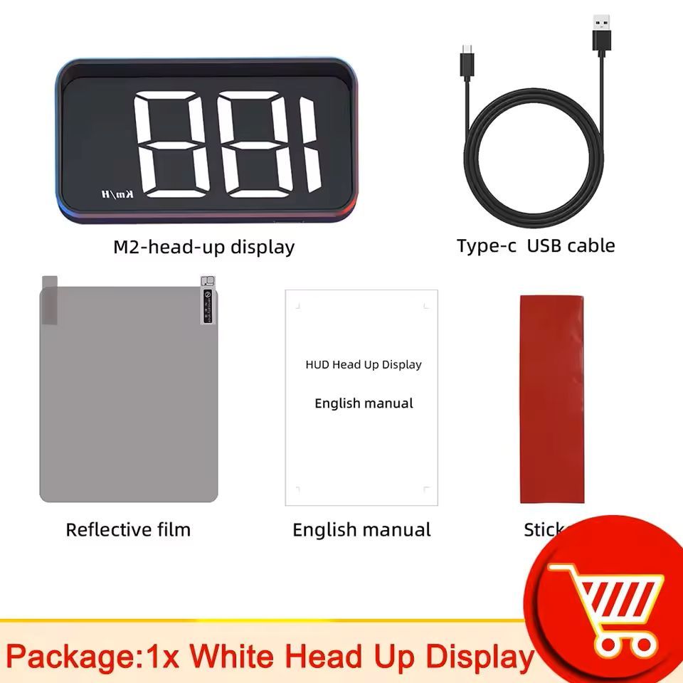 Car Head Up HD Display M2 GPS Speedometer Speed KMH Digital HUD Windshield Projector For All Cars Auto Electronics Accessories