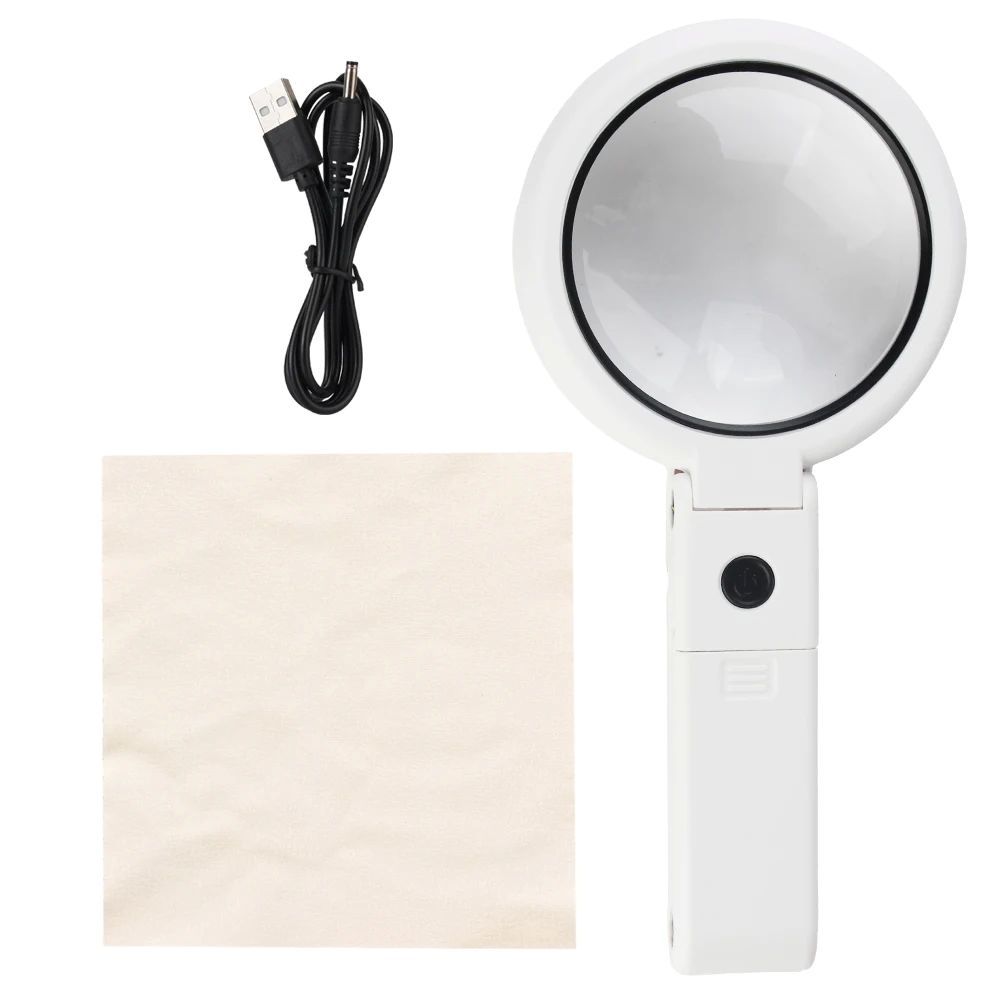 Foldable with 8 LED Light 5x 11x Stand Desk for Jewelry Appraisal Reading Repair Magnifying Glass Portable Hand-held