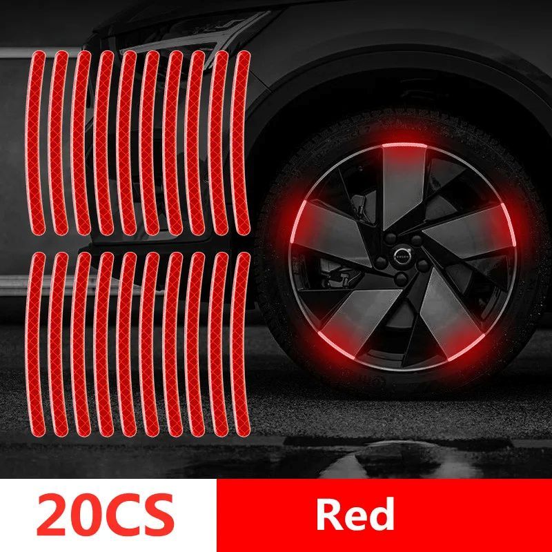 20Pcs Car Motorcycle Wheel Reflective Strips Colorful Hub Stickers Car Styling Decal Sticker Auto Moto Decor Decals Accessories
﻿