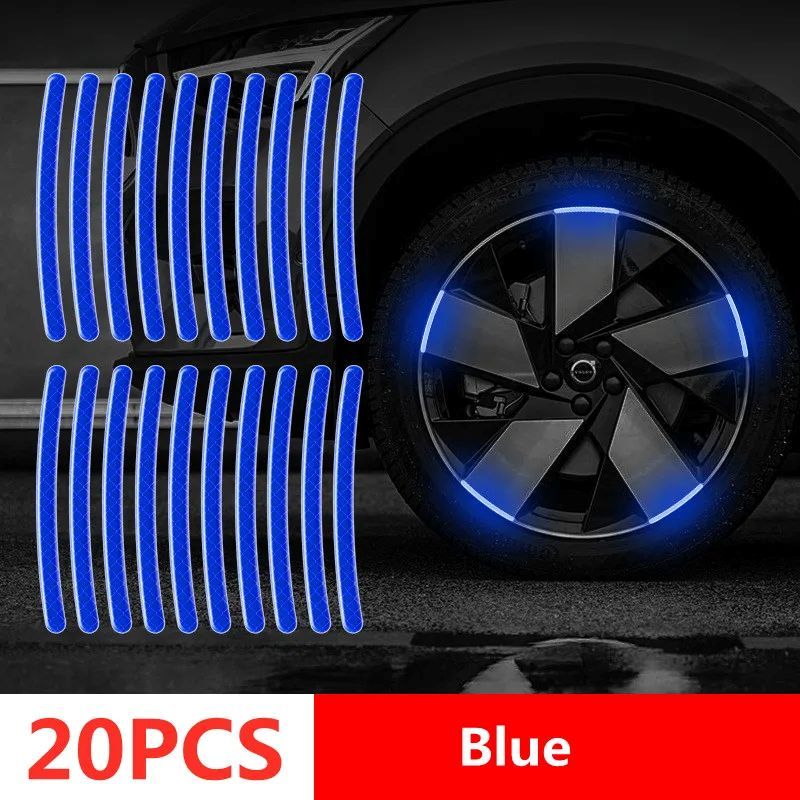 20Pcs Car Motorcycle Wheel Reflective Strips Colorful Hub Stickers Car Styling Decal Sticker Auto Moto Decor Decals Accessories
﻿